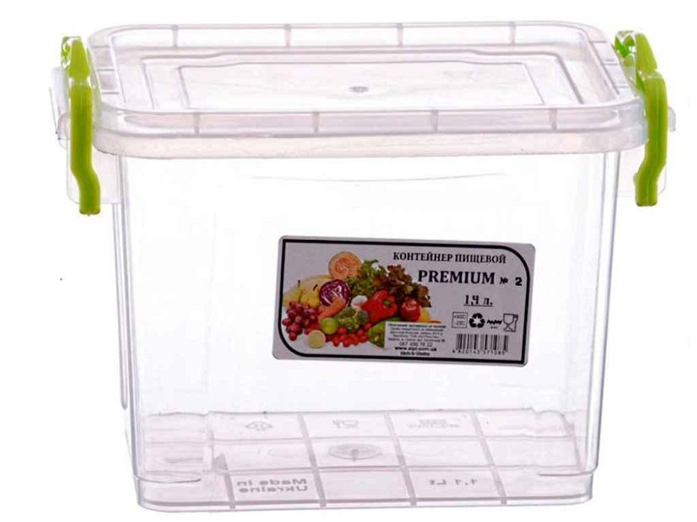 Контейнер 1,4л Premium No02 высокий ТМ AL-PLASTIK Solmir Киев - изображение 1