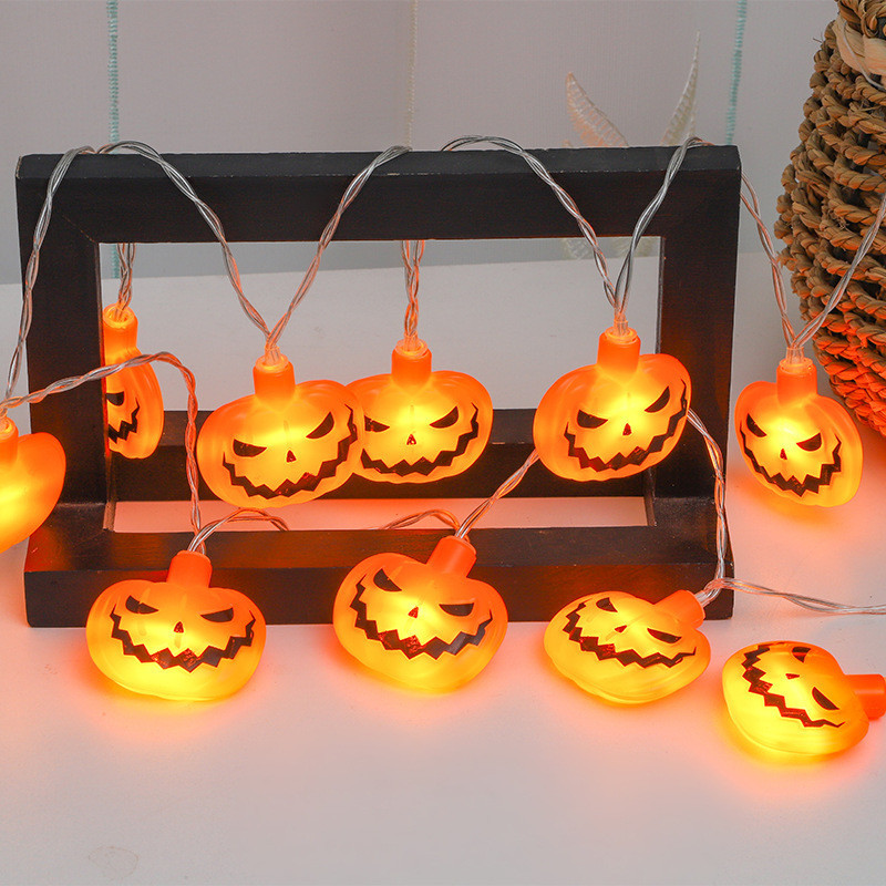 Гирлянда Хэллоуин Тыквами 150 см 10 led 4 на 5 см оранжево-черный Киев - изображение 3
