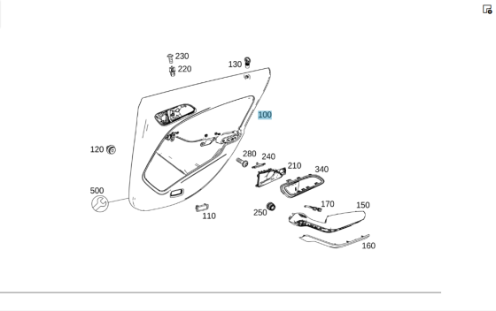 Mercedes-Benz  A1177301062 8M62 Дверна карта - обшивка задніх правих дверей + ручка закриття A1767300894 8Q85 CLA Shooting Brake X117 CLA C117 Одесса
