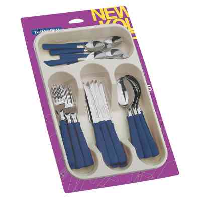 Набор столовых приборов Tramontina New Kolor 25 предметів в лотку Синій (23198/175) Винница