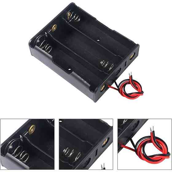 Бокс-кейс для 3 акумуляторів 18650 з виходами для DIY Київ
