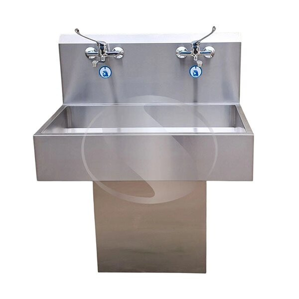 Ліктьовий умивальник медичний на дві секції з тумбою Київ - фото 2