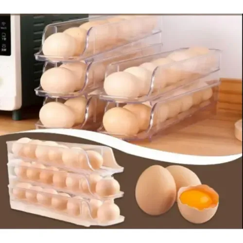 Компактный органайзер для яиц 3 ярусный автоматический Plastic shelving / Контейнер-лоток для яиц Коломия