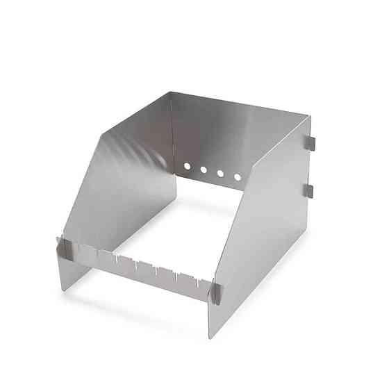 Подставка для шампуров на боковую горелку SANTOS S-Series & E-Series и Burnhard Earl, защита от ветра, нержавеющая сталь 890895 Ровно