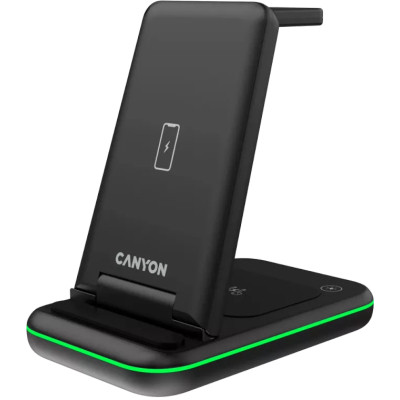 Зарядное устройство Canyon WS- 304 Foldable 3in1 Wireless charger (CNS-WCS304B) Винница - изображение 1