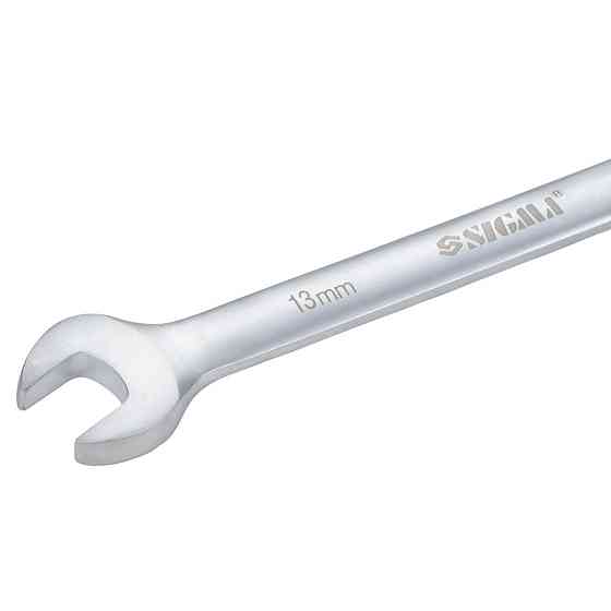 Ключ рожково-накидный трещеточный 13мм CrV satine SIGMA (6022131) Ровно