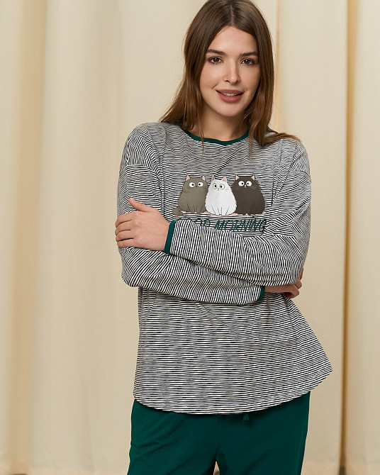 Женский комплект с однотонными штанами - Good morning Nicoletta 96903 XL Киев - изображение 4