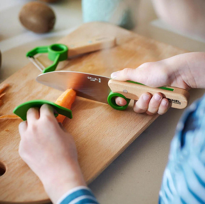 Універсальний Набір Кухонних Ножів 3 предмета Opinel "Le Petit Chef" Green (002577) Нержавіюча сталь Нововолинськ - фото 9