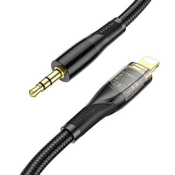 Аудiокабель HOCO UPA25 Transparent Discovery Edition Digital audio conversion cable iP Black Киев
