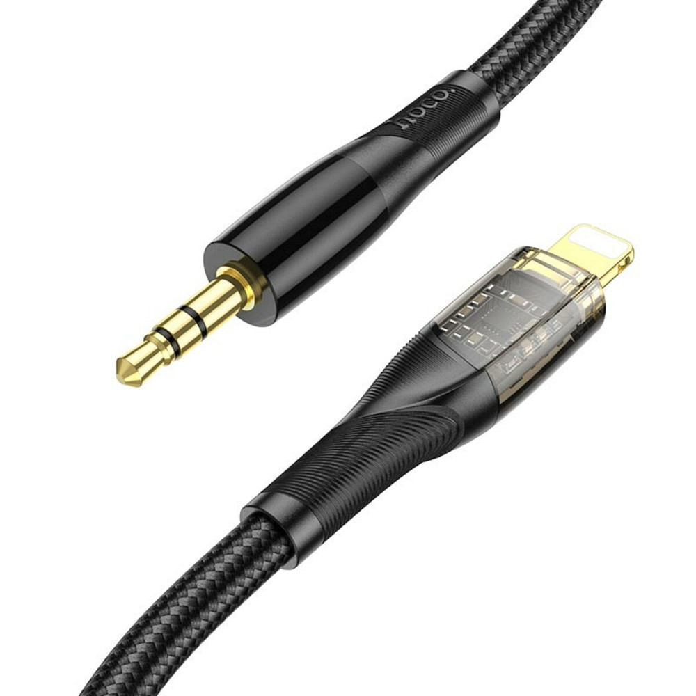 Аудiокабель HOCO UPA25 Transparent Discovery Edition Digital audio conversion cable iP Black Киев - изображение 2
