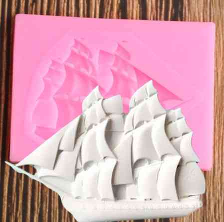 Молд кондитерский Корабль 43 на 60 мм розовый Киев