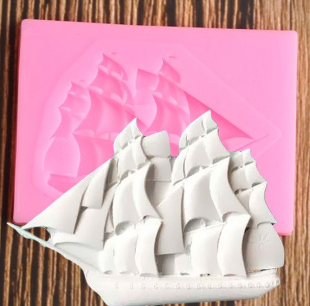 Молд кондитерский Корабль 43 на 60 мм розовый Киев - изображение 1