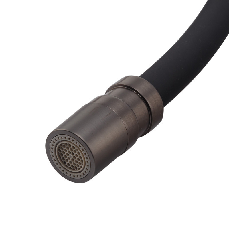 Смеситель кухонный KOER KB-72036-07 с подачей питьевой воды, графитовый с черным силиконовым изливом (KR5812) Харьков - изображение 3
