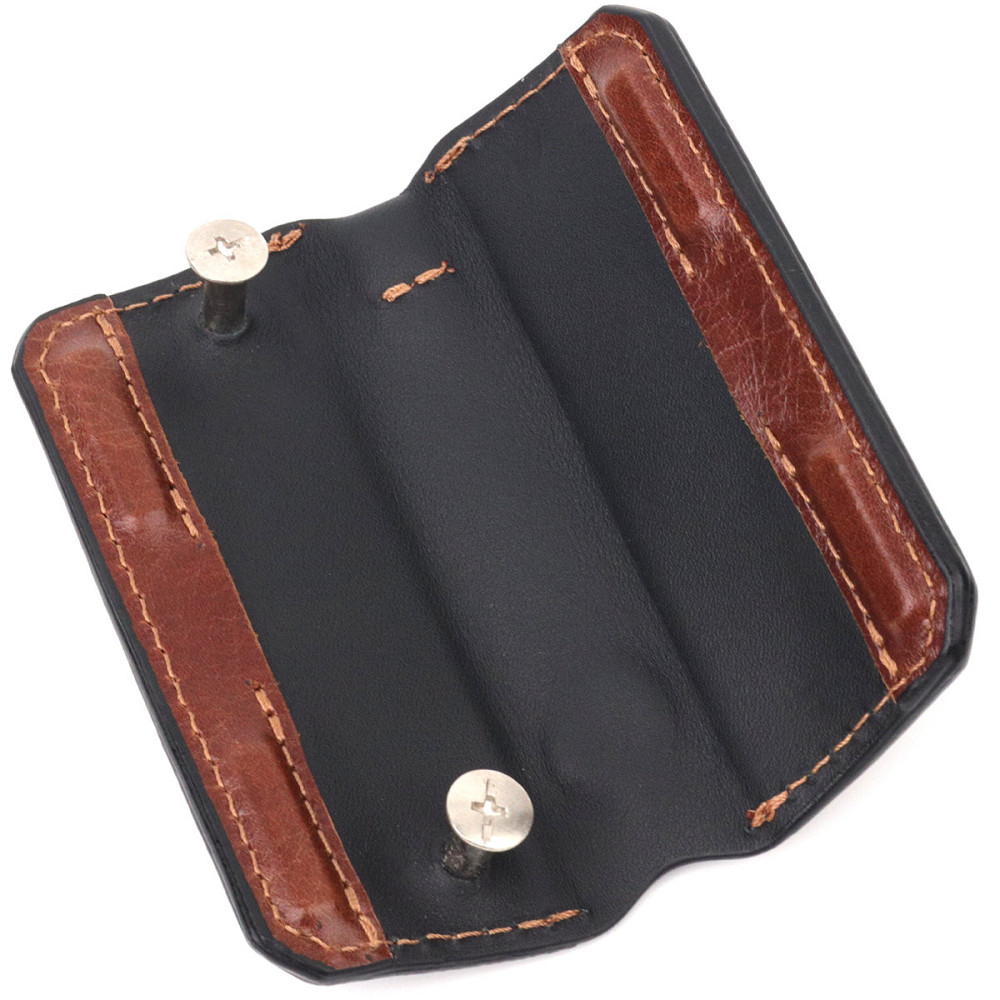 Зручна шкіряна ключниця Grande Pelle 11392 Коричневий Київ - фото 6