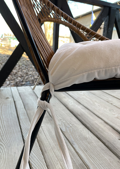 Подушка для стільців (40x40х5 см) Decorator Velour колір молочний 84-105 Київ - фото 7