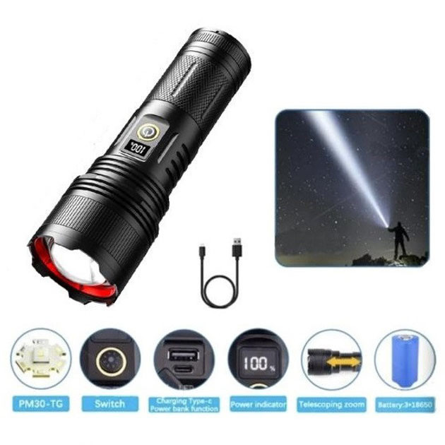 Пилозахищений ліхтар PLD-503-TG, Потужний світлодіодний кишеньковий ліхтарик, Ліхтарик police оригінал ZN-71 Львів - фото 6