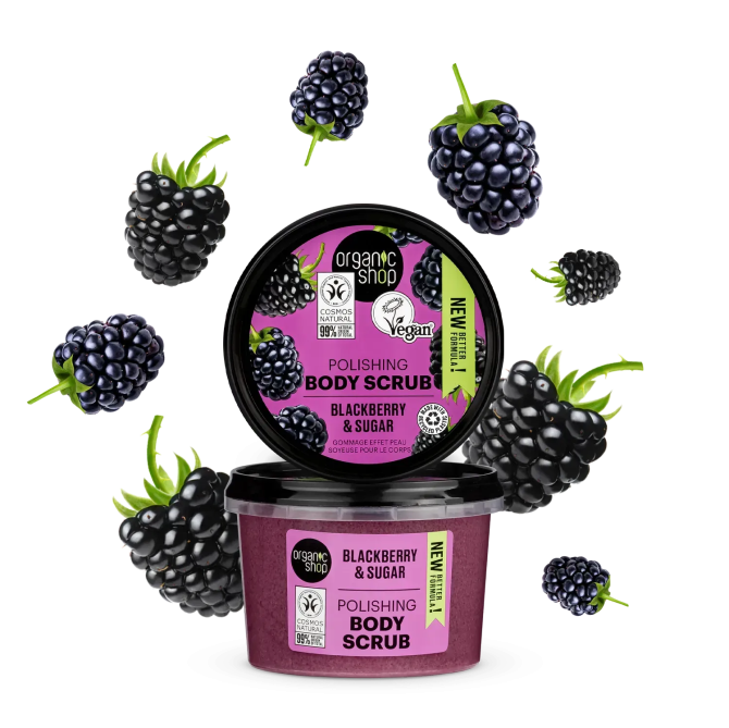 Скраб для тіла Поліруючий Ожина Organic Shop 250 мл Вінниця - фото 1