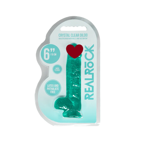 Фалоімітатор - Realrock Dildo 6" Turquoise Sex Aura Київ