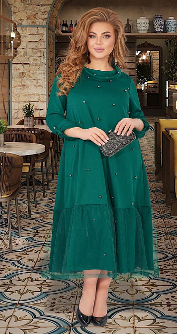 Довге плаття батал із перлами (54) Київ - фото 1