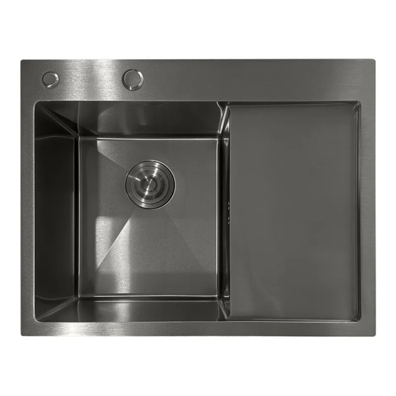 Мийка з нержавіючої сталі Mixxus MH6350L Nano-Black графіт 3.0/0.8 Харків