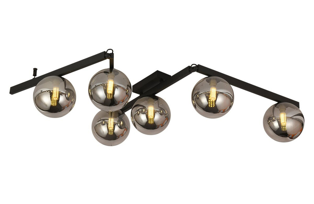 VALESO Люстра стельова регульована VALESO -6 BK чорна Коломия - фото 1