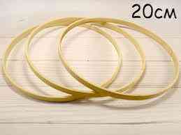 Кільце дерев'яне для декору, основа для ловця снів, бамбукова заготовка для плетіння макраме 20 см 5шт Луцьк