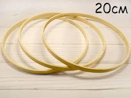Кільце дерев'яне для декору, основа для ловця снів, бамбукова заготовка для плетіння макраме 20 см 5шт Луцьк - фото 1