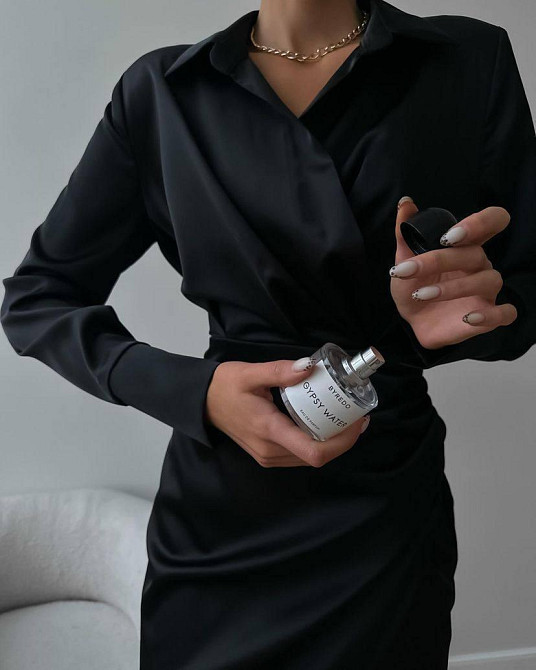 Жіноча приваблива елегантна коротка сукня double Шовк Армані Одеса - фото 8