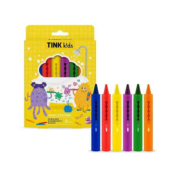 Карандаши для рисования в ванной Magic Crayons Tink kids, 6 шт. Киев
