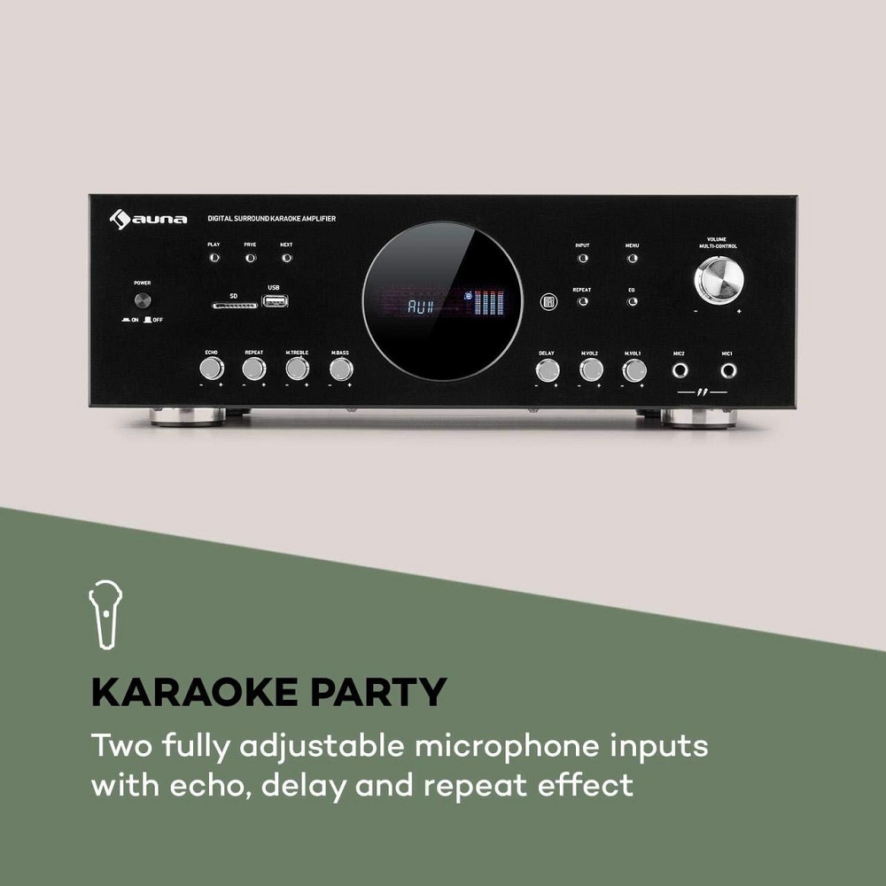 УЦЕНКА! Цифровой усилитель звука Auna AMP-218 BT 5.1 AUX USB Bluetooth Караоке из Германии Днепр - изображение 3