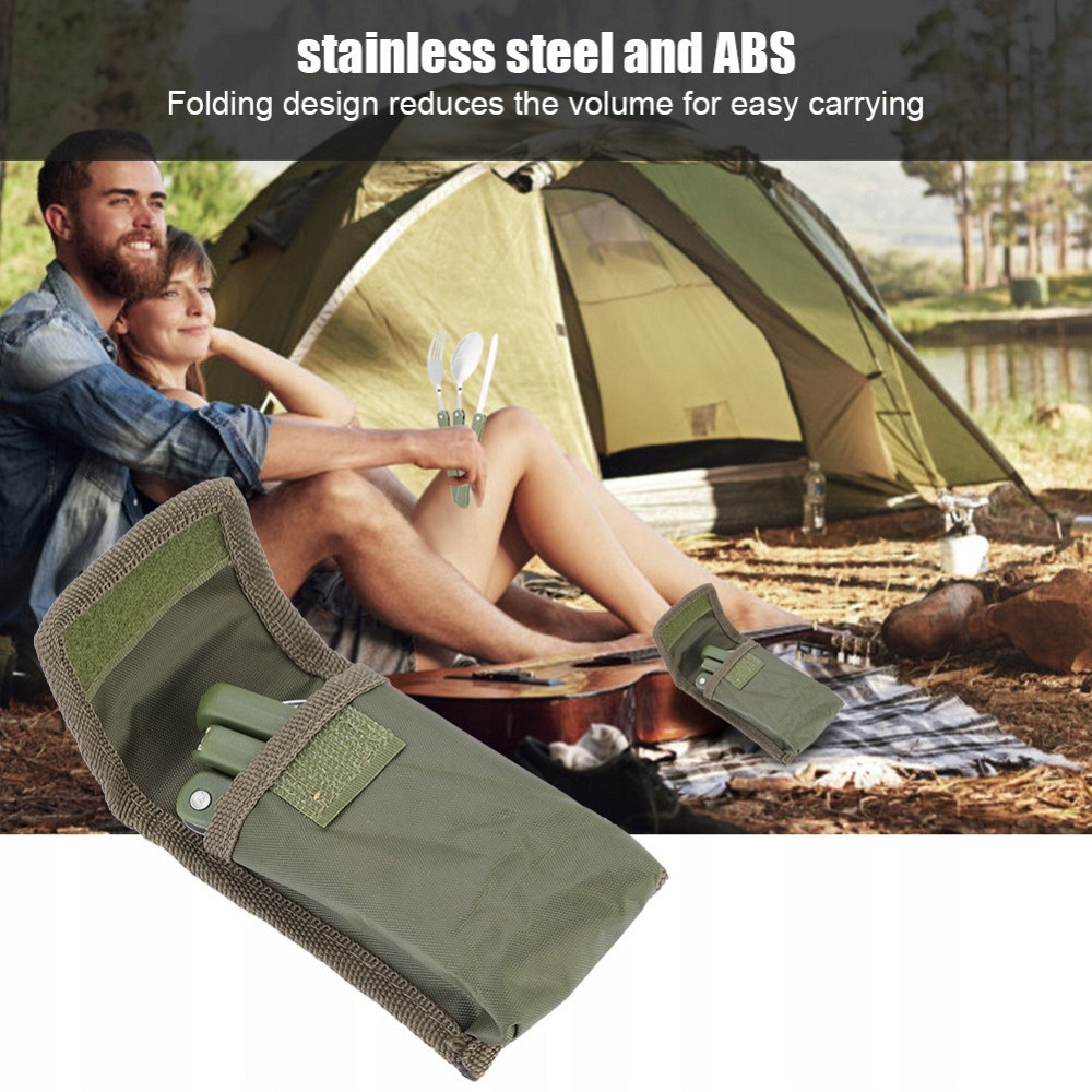 Туристический Набор Столовых приборов 3 предмета с чехлом Molle Mil-Tec от Sturm (14626000) Нержавеющая сталь Нововолынск - изображение 5