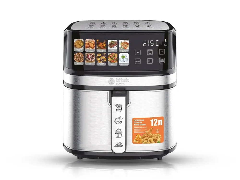 Аерофритюрниця Air Fryer BITEK BT-5384 4600 Вт 12 л, смаження без масла, швидке нагрівання, зручне керування Одеса - фото 8