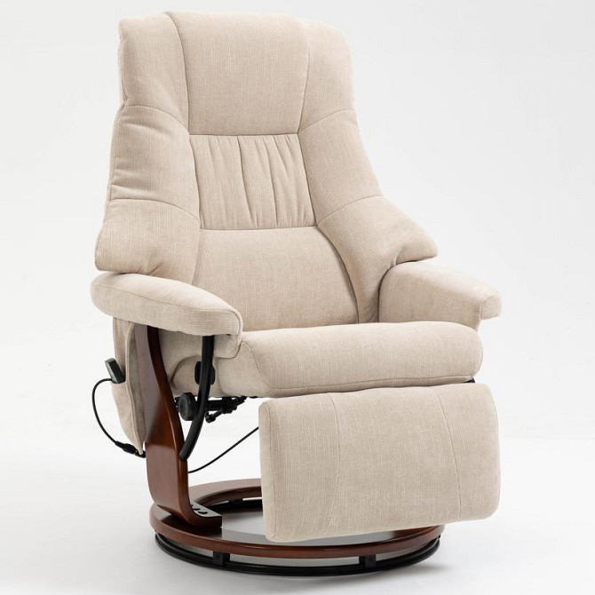 Крісло для відпочинку Avko Style ARMH 001 Beige з масажем, підігрівом і підставкою для ніг Київ - фото 1