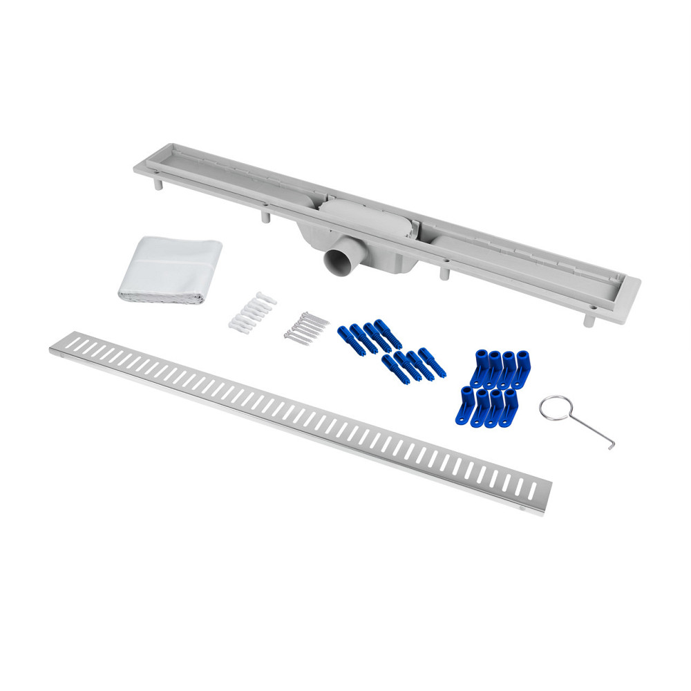 Трап Qtap Dry FA304-800 лінійний із сухим закривом і неіржавкою решіткою 800х73 Київ - фото 6