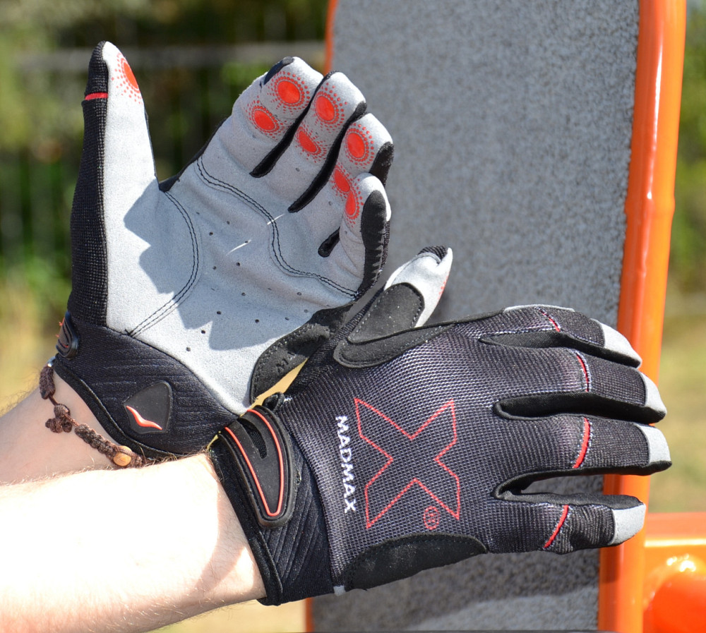 Рукавички для фітнесу MadMax MXG-103 X Gloves Black/Grey S Киев - изображение 7