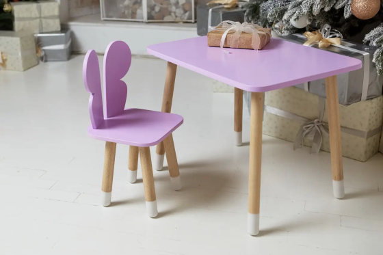 Дитячий столик зі стільчиком Метелик (Фіолетовий) Київ