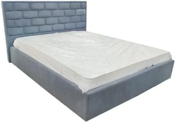 Ліжко BNB Двоспальне Littorio Comfort 160 x 200 см Simple З підйомним механізмом та нішою для білизни Сірий Київ - фото 2