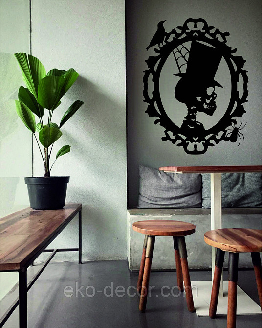 Декоративне настінне Панно «Скелет», Декор на стіну 70*54 см, Чорний Київ - фото 5