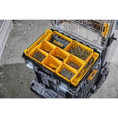 Ящик для инструментов DeWALT TSTAK, прозрачная крышка, 10 чашек, IP54 (DWST82968-1) Винница - изображение 6