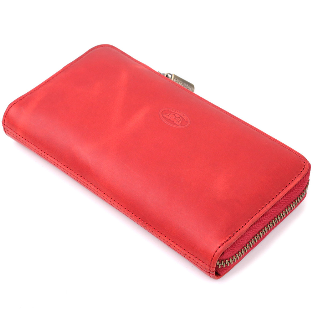 Жіночий гаманець з матової натуральної шкіри Tony Perotti 20834_1 (2250 rosso) Червоний Київ - фото 10