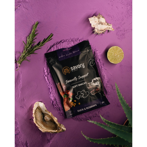 Мягкое лакомство Savory Immunity Duck and Rosehip для взрослых собак всех пород для укрепления иммунитета с уткой и шиповником 200 Киев - изображение 9
