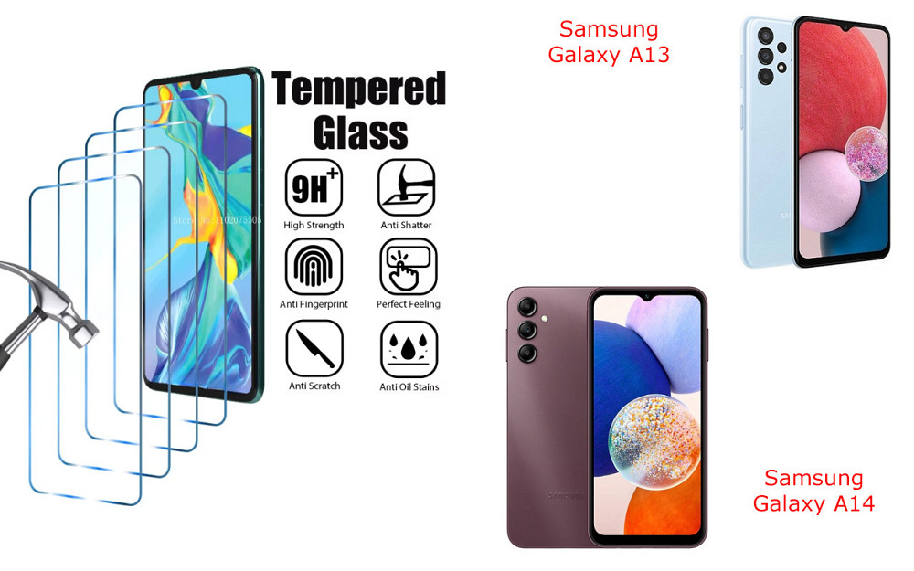 Защитное стекло ArmorGlass для Samsung Galaxy A13, Galaxy A14 – устойчивое к царапинам и ударам Киев - изображение 1