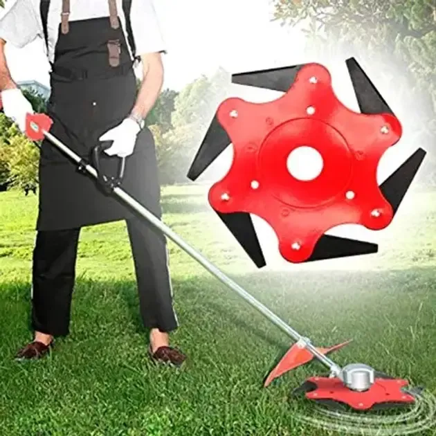 Косилный диск 6 сегментный на триммер для кустов, Нож для бензокосы Коломия - фото 1