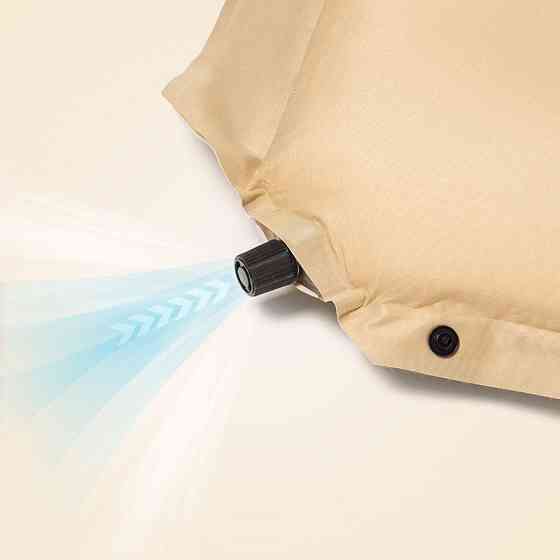 Матрац туристичний із подушкою, самонадувний одномісний Naturehike CNK2300DZ014, 192x65x3 см, бежевий Київ