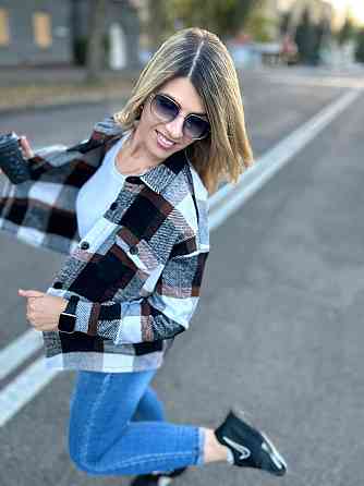 Жіноча тепла сорочка "Elba" оптом | Розпродаж моделі 42-44, Шоколадний + чорний Київ