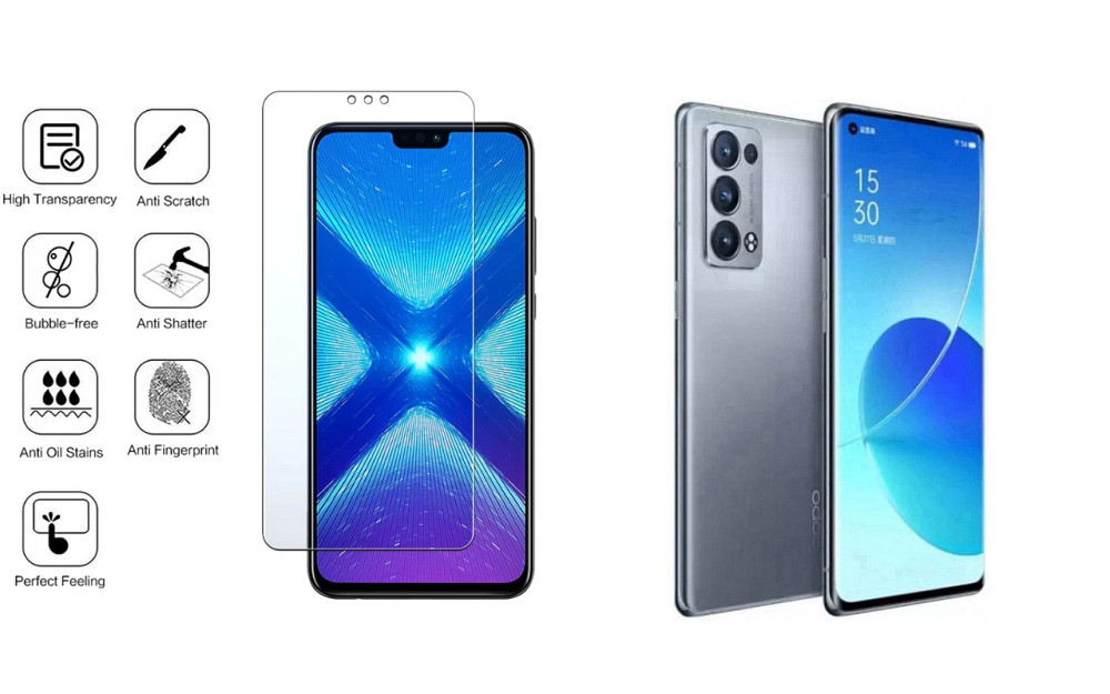Защитное стекло NeoGlass для Oppo Reno6 Pro 5G – ультрапрозрачное и устойчивое Киев - изображение 4