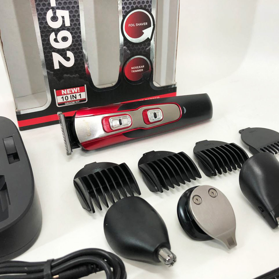 Машинка-тример для стрижки бездротова GEMEI GM-592, Універсальний тример для стрижки та гоління EA-68 Київ - фото 6