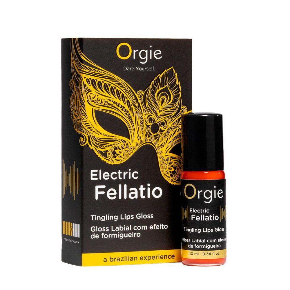 Блиск для губ з ефектом вібрації Orgie Electric Fellatio Lips Gloss, 10 мл, смак фруктового асорті Sex Aura Київ - фото 1