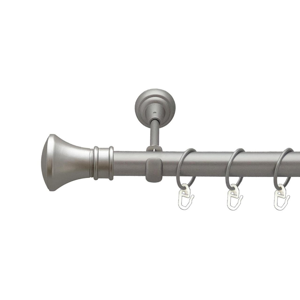 Карниз Orvit Люксор металевий однорядний відкритий гладка труба кільце металеве Сатин 25 мм 140 см (00-00027475) Львів - фото 1