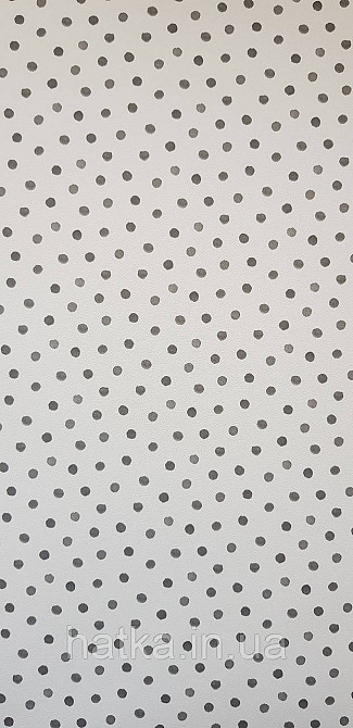 Шпалери флізелінові еко Rasch Kids World 0.53х10 дитячі кола маленькі горошок чорні на білому Київ - фото 1